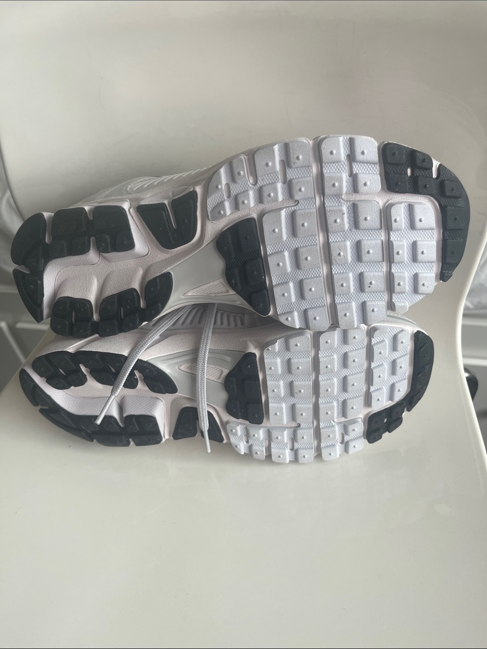 Nike Light Gray and White Vomero 5 Athletic Sneakers - Picture 5 of 6